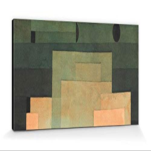 1art1 Paul Klee “Stars Above the Temple,” 1922 Canvas Wall Art on Stretcher Frame, XXL 150 x 50 cm