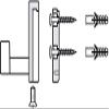 Gedotec GLOBE Double Wall Coat Hook, Square, Polished Chrome, 50 mm view 4