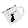 Crealuxe Enamel Mug Best Dog Dad - Coffee Mug with Design, Camping Mug, Printed Enamel Mug with Custom Text view 1
