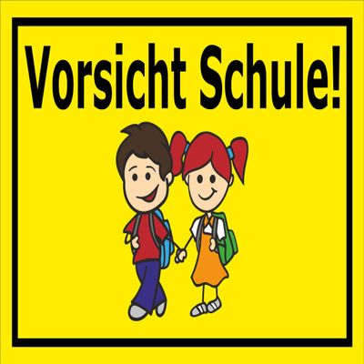 Melis-Folienwerkstatt School Sign – 60 x 40 cm | Pre-Drilled Holes | 3 mm Rigid PVC Foam Board – S00042-004-C – 20 Variants