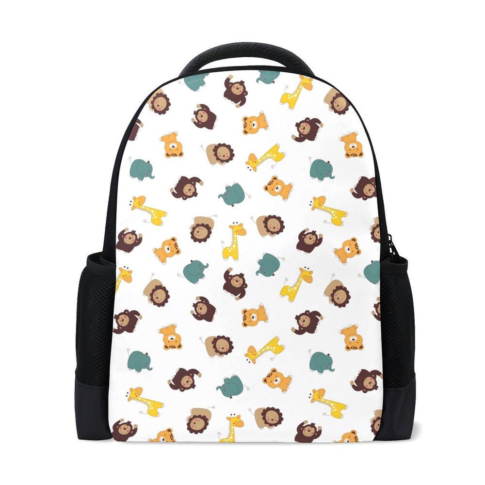 Lianchenyi Backpack, Animals, Giraffe and Monkey Pattern