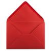 100 Red DIN C6 Envelopes – 11.4 x 16.2 cm – 120 g/m², Gummed, No Window view 1