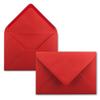 100 Red DIN C6 Envelopes – 11.4 x 16.2 cm – 120 g/m², Gummed, No Window view 3