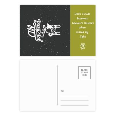DIYthinker Black and White Dog Quote Poetry Postcard Set, Thank-You Cards, 20 Pieces, 5.7 x 3.8 Inches, Multicolor