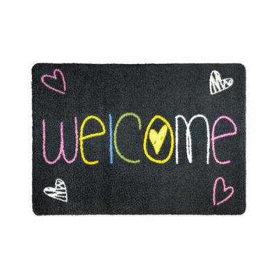 deco-mat Welcome Doormat 60 x 90 cm, Gray