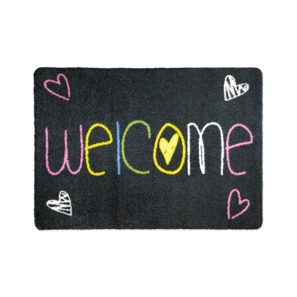 deco-mat Welcome Doormat 60 x 90 cm, Gray