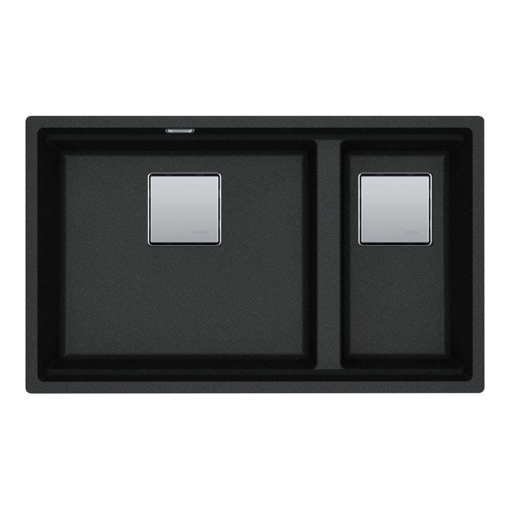Franke KNG 120 Fragranit Double-Bowl Sink, Black, 72 × 42 cm
