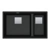 Franke KNG 120 Fragranit Double-Bowl Sink, Black, 72 × 42 cm view 1