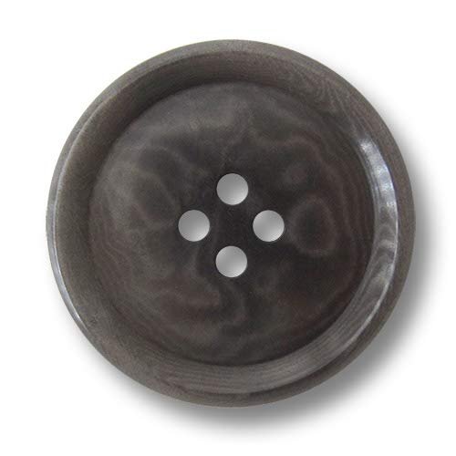 Large Taupe/Grey-Brown Corozo Nut Coat Buttons, 30 mm