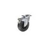 Proroll | Solid Rubber Tire on Plastic Rim | Wheel x Width 100 x 30 mm | Swivel Caster with Total Lock view 2