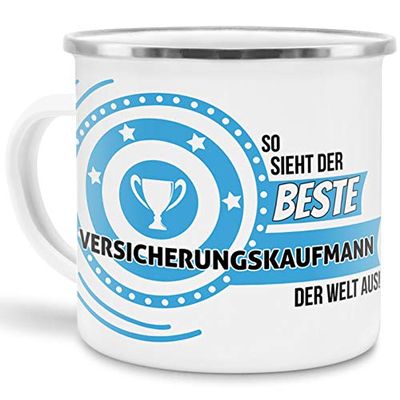 Printed Enamel Mug for an Insurance Salesman – Work, Hobby