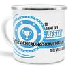 Printed Enamel Mug for an Insurance Salesman – Work, Hobby view 1