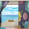 MNSRUU Football Motif Sheer Curtain, Textile, Multicolor, 55" W x 84" L (140 x 213 cm) view 4