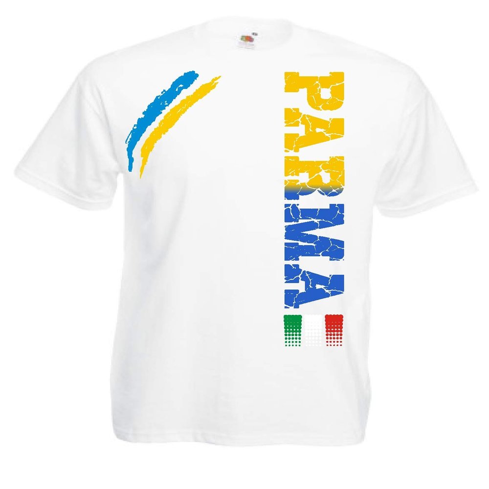 Generico Parma Tifosi Ultras Football T-Shirt, S–3XL, 4 Colors – White, 7–8 Years/128 cm