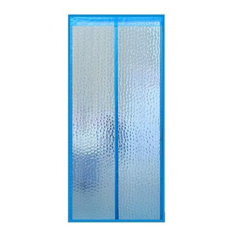 LIVEINU Magnetic Thermal Door Curtain, Insect Screen, Blue, 120 x 220 cm