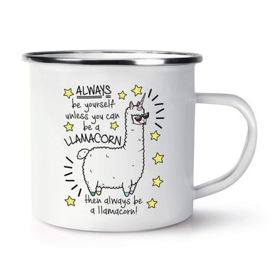Always Be Yourself Llamacorn Retro Enamel Mug