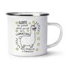 Always Be Yourself Llamacorn Retro Enamel Mug view 1