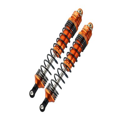 GPM Aluminum Front Spring Dampers for Traxxas Unlimited Desert Racer 4X4 (#85076-4), 135 mm, 2-Piece Set, Orange