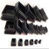 10 Black Square Tube Plugs, 12 x 12 mm view 1