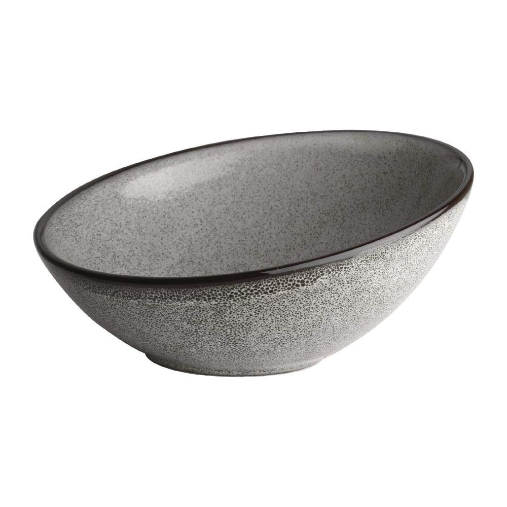 Olympia Mineral Bowl Set, 215 mm (4 Pieces), Gray, Fully Vitrified Porcelain, BS4034 Certified, DF178