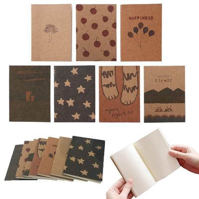Shulaner Mini Blank Notebooks, Portable Journals, 40 Sheets, Set of 14