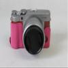 ZAKAO PU Leather Half-Bottom-Opening Camera Case with Wrist Strap for Fujifilm X-A5, Rose Red view 1