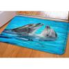 Showudesigns Flannel-Front Soft Floor Mat, Kitchen Area Rug, Dolphin 2, S view 1