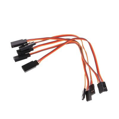 Sharplace 5-Piece Male-to-Female 3-Pin Servo Extension Cables, Futaba/JR Plugs, 150 mm
