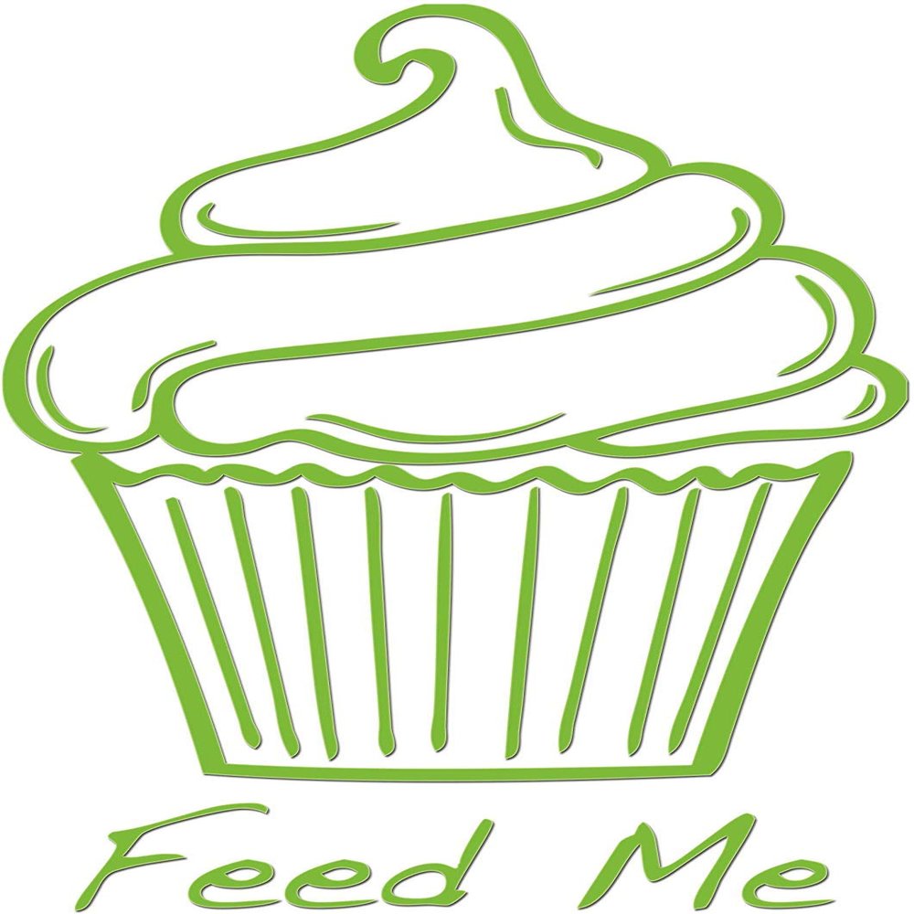 JasonCarlMorgan JCM Grafik Cupcake Sticker - Apple Green, 100 mm