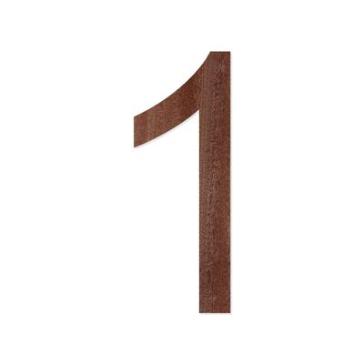 Dark Real Wood Veneer Numbers – Arial, 20 cm