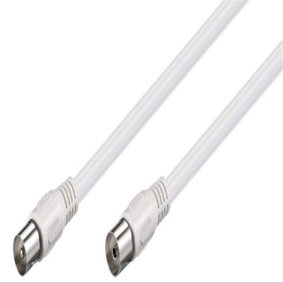 Goobay Antenna Cable, Class A+, 95 dB, Triple-Shielded, 5 m, White