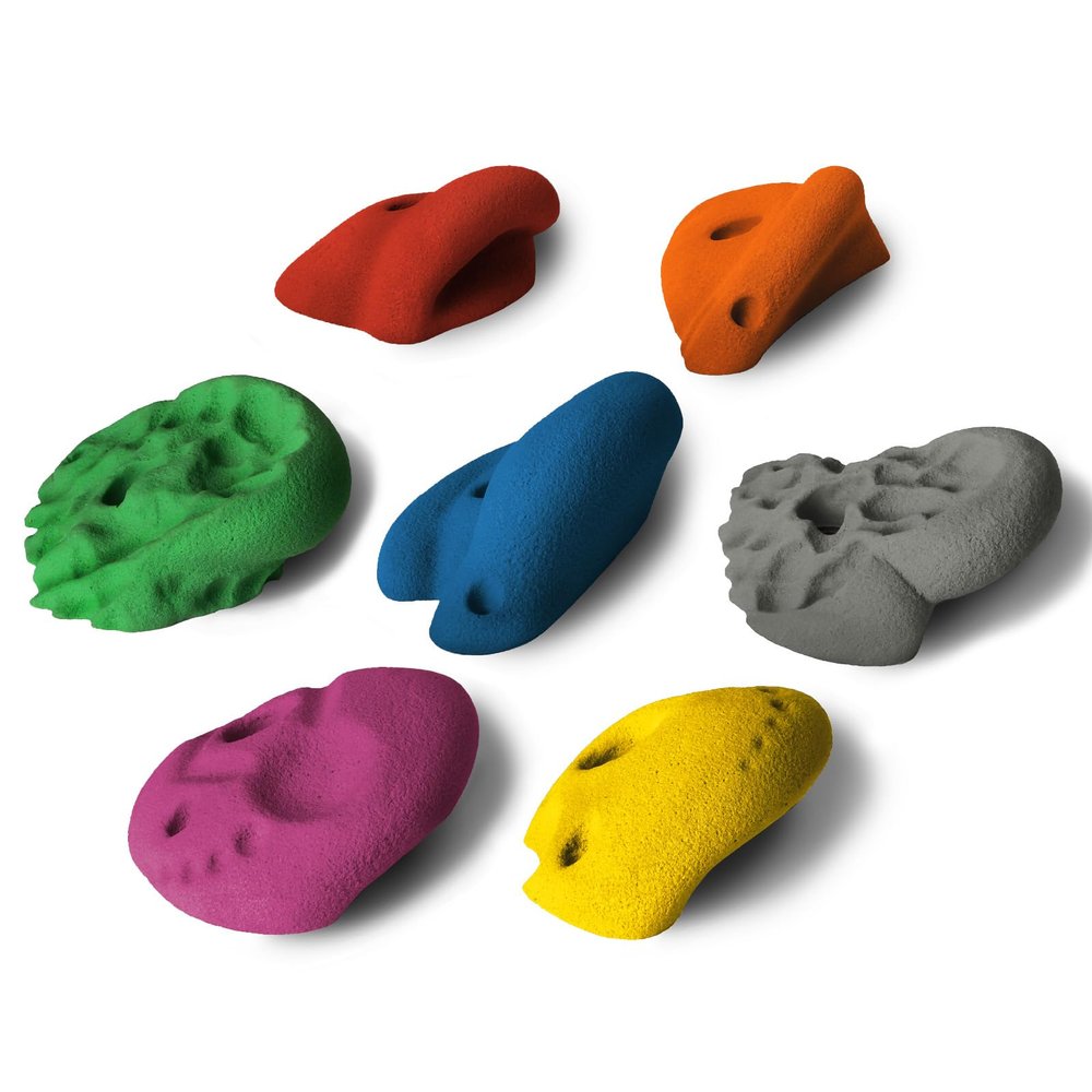 ALPIDEX 7 XL Climbing Holds, Mixed Color