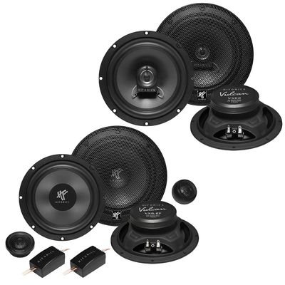 Mediadox Front/Rear 165 mm Car Speaker Complete Set by Hifonics for Skoda II