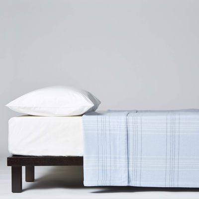 LANEROSSI Blanket for French Bed, 180 x 210 cm, 80% Merino Lambswool, 20% Polyamide, Light Blue