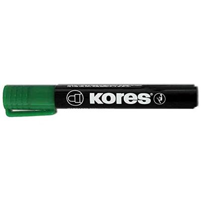 KORES K Marker Permanent Markers, Chisel Tip, Green, 3 Pack
