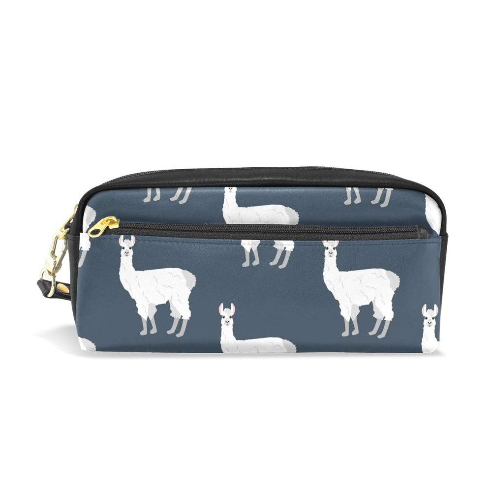 Mnsruu Llama Alpaca Pattern Pencil Case