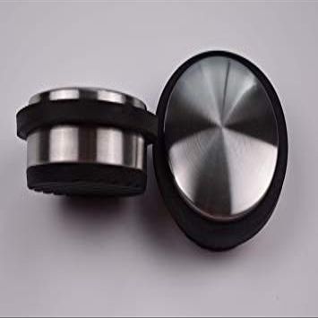 Home Creation 2-Pack Door Stoppers, 1.3 kg, Satin-Finish Stainless Steel
