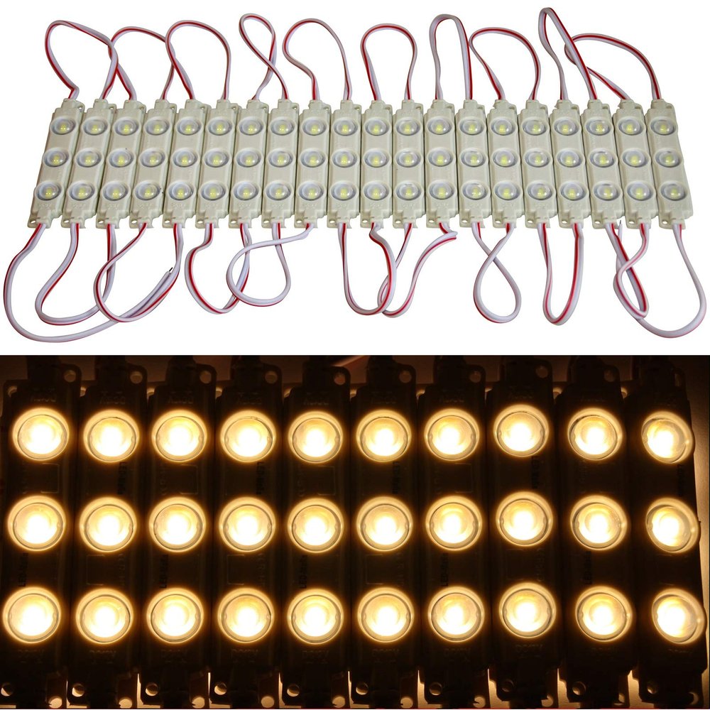 LED-Mafia 20x Injection Modules, 1.5W SMD LED, IP65, Warm White 2800–3500K