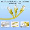 HB-DIGITAL 5 m Cat 7 LAN Cable, RJ45 S/FTP, up to 10 Gbps, 600 MHz, Pure Copper, Yellow view 4