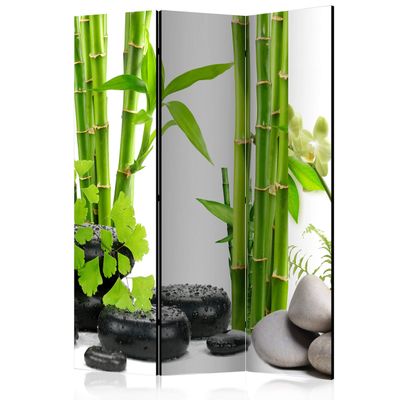 murando Bamboo Green Room Divider, 135 x 172 cm, 3 Panels