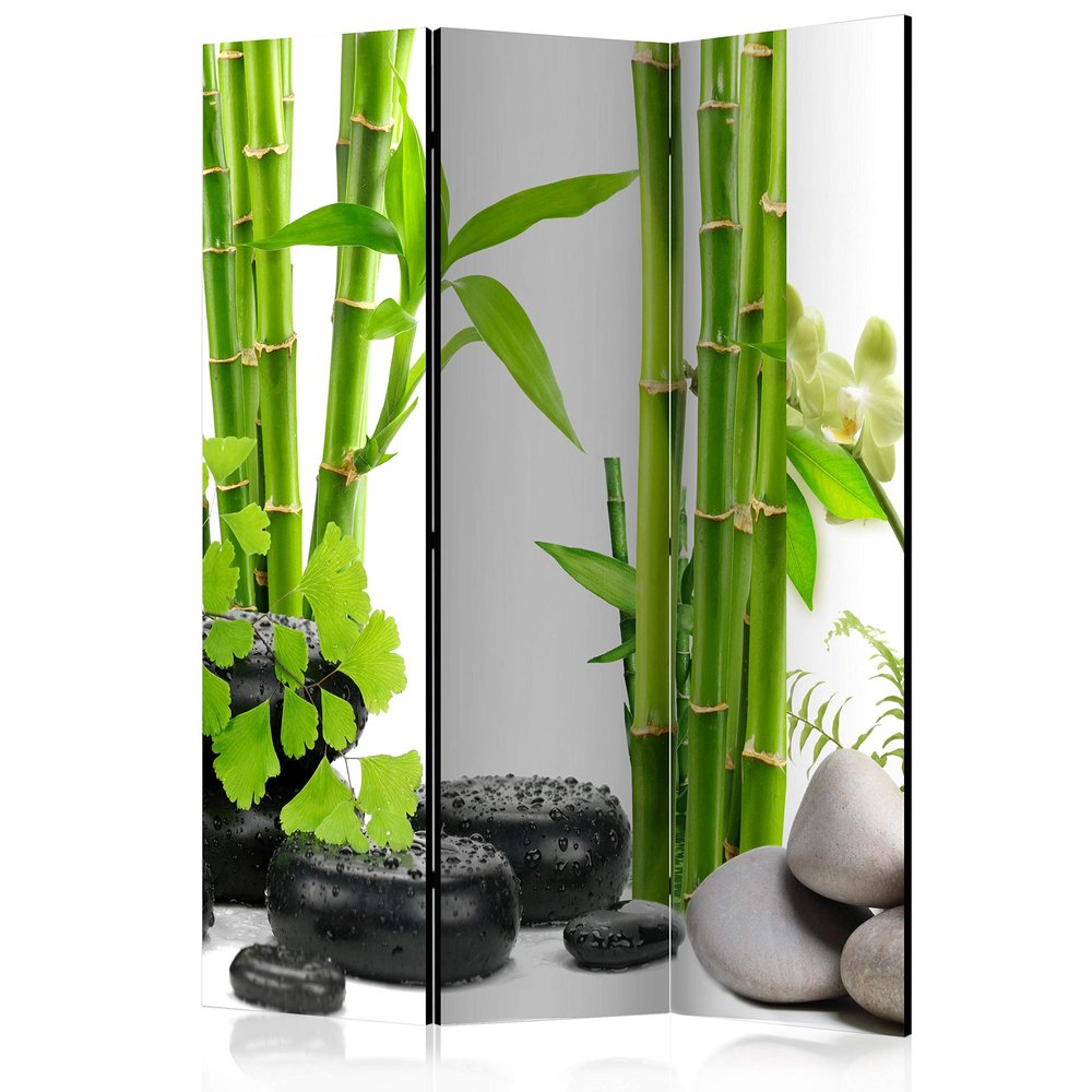 murando Bamboo Green Room Divider, 135 x 172 cm, 3 Panels