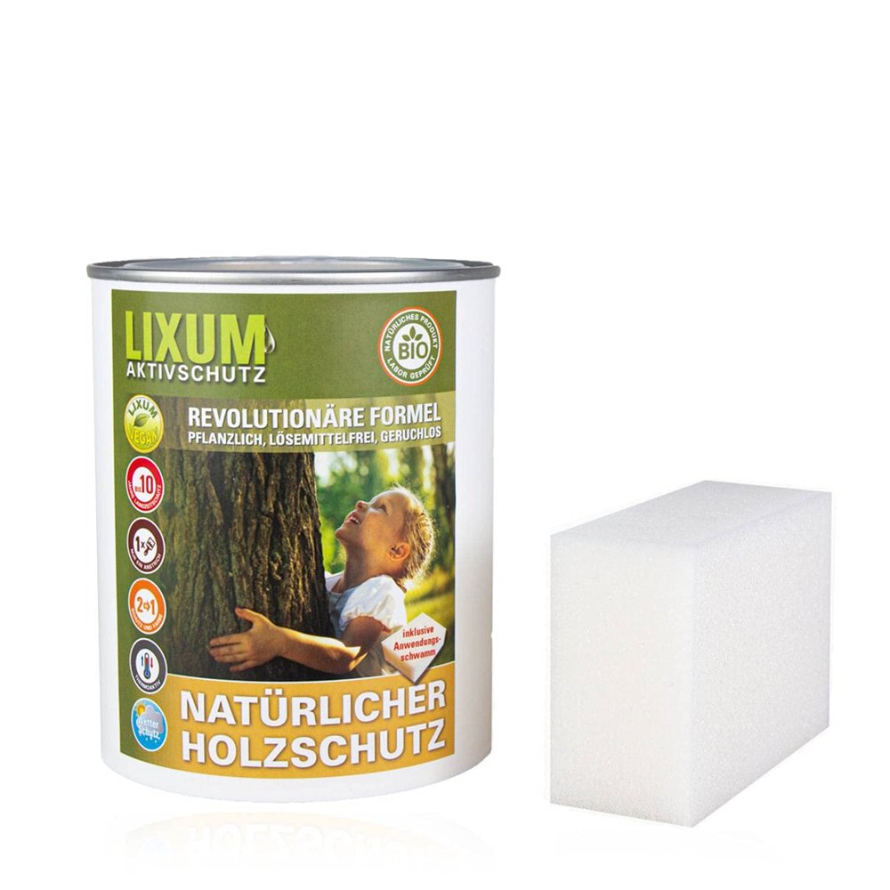 Lixum PRO 100% Organic BIO Wood Stain, Universal – Wood Protection & Care, Olive Green, 3000 ml (90 m²)