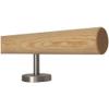 TIBU Pine Wood Handrail, 290 cm, Beveled Ends, 4 Straight Brackets view 2
