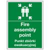 VSafety 17101BC-R English/Polish Fire Assembly Point Sign, 300 x 400 mm view 1