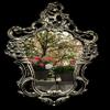Black and Gold Wall Mirror with Console and Shelf, Baroque Antique Style view 2