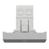Schneider Electric NU326230S Unica 2-Pole Illuminated Switch, 2 Modules, Aluminum view 4