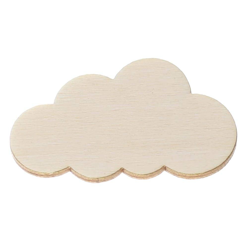 Wooden Cloud Scatter Decorations, 15 cm Wide, Pack of 25