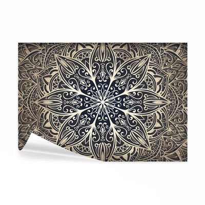 decomonkey Self-Adhesive Mandala Photo Wallpaper, 98 x 70 cm, XL, Oriental Ornament