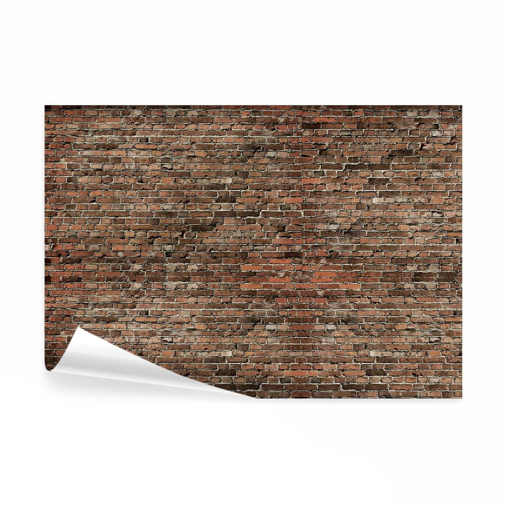 decomonkey Self-Adhesive Photo Wallpaper Brick Stone, 294 x 210 cm, XL, Wood