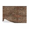 decomonkey Self-Adhesive Photo Wallpaper Brick Stone, 294 x 210 cm, XL, Wood view 1